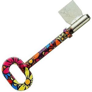 Mixed Flower Print Design Mortice Key Suitable For Legge B460 Mortice Locks