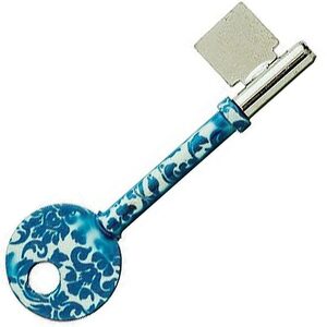 Blue Pattern Design Mortice Key Suitable For Yale B447 Mortice Locks