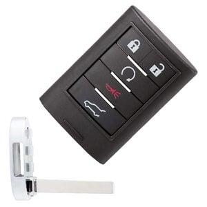 Cadillac CTS SRX Aftermarket 5 Button Non-Flip Remote Key 433MHz ID46 (PCF7937) HU100/OP-11