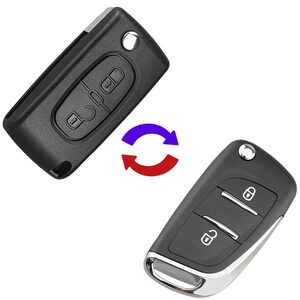 Citroen 2 Button Remote Key Conversion Case Battery On Case VA2 / VA6 Blade