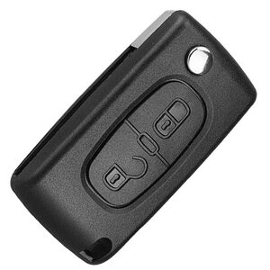 Citroen Peugeot 2 Button Flip Remote Repair Case Battery On Case HU83 Blade