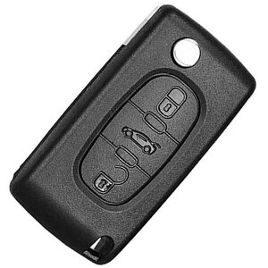 Citroen/Peugeot C3/C3 Picasso C4 Aftermarket 3 Button Flip Remote Key 433MHz ID46 (PCF7941) VA2