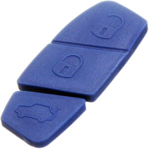 Fiat 3 Button Remote Key Rubber Button Pad Blue Replacement
