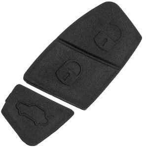 Fiat 3 Button Remote Key Rubber Button Pad Black Replacement
