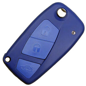 Fiat 500 Doblo Fiorino Punto Qubo 3 Button Blue Flip Key Remote Repair Case SIP22 Blade
