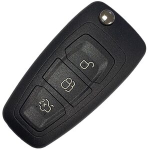 Ford 3 Button Pear Shape Flip Key Remote Repair Case HU101 Blade