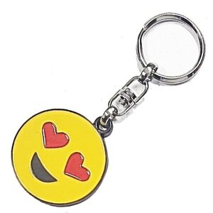 Love Heart Eyes Emoji Novelty Metal Keyring