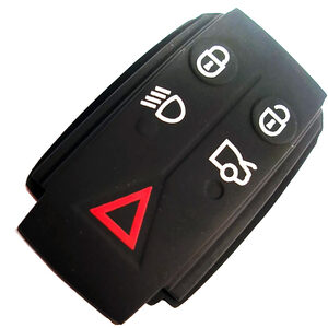 Jaguar 5 Button Remote Key Rubber Button Pad Replacement