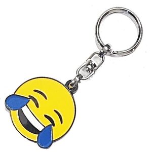 Laughing Emoji Novelty Metal Keyring