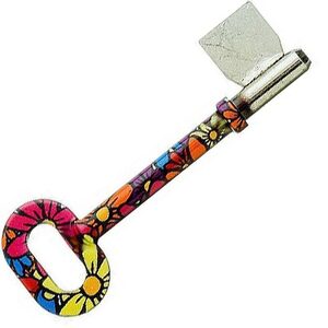 Mixed Flower Print Design Mortice Key Suitable For Legge B460 Mortice Locks