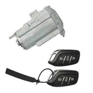 MG HS OEM Lock Set - Driver Door Lock, 2 Smart Remotes (ID47) & 2 Emergency Blades HU100 (AS23, 2024)