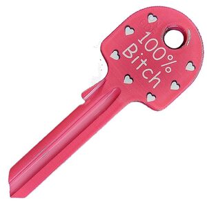 Pink 100% Bitch Key UL2 UL054 - Free cutting service in store
