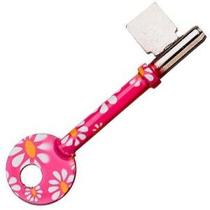 Pink Flower Design Mortice Key Suitable For Union 436  Mortice Locks