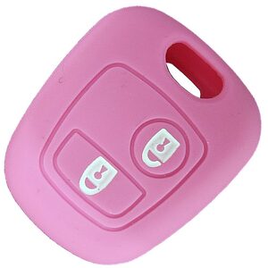Pink Peugeot Citroen Toyota 2 Button Silicone Remote Key Cover