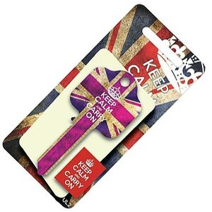 Purple Keep Calm & Carry On Key UL2 UL054 - Free Cutting Service In Store