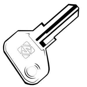 Asba AB-6D / ABS2R Metal Head Non-Transponder Key Blank - Cut From Image Upload or Key Code
