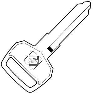 Kawasaki KW8 Non-Transponder Key - Cut From Image/Code