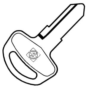 Kawasaki / Suzuki SUZU-4I / SZ4 Metal Head Non-Transponder Key Blank - Cut From Image Upload or Key Code
