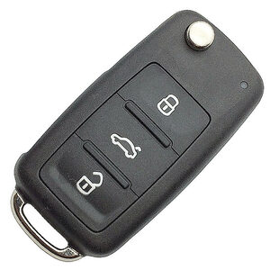 Volkswagen Beetle Caddy Eos OEM 3 Button Flip Remote Key 433MHz ID48 A1 (TP23) HU-HAA/HU66