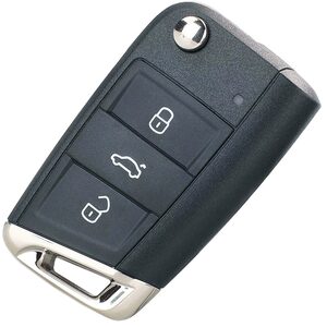 Volkswagen Passat Tiguan OEM 3 Button Flip Remote Key 433MHz ID88 HU162
