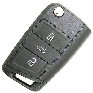 (VW) Volkswagen 3 Button MQB All Black Smart Remote Repair Case HU162 Blade