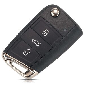 Volkswagen Polo OEM 3 Button Keyless Flip Remote Key 433MHz ID48 MQB HU162