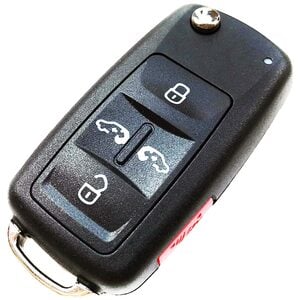 Seat/Volkswagen Alhambra T5 Multivan Aftermarket 5 Button Flip Remote Key 433MHz ID48 (GENERIC) HU-HAA/HU66